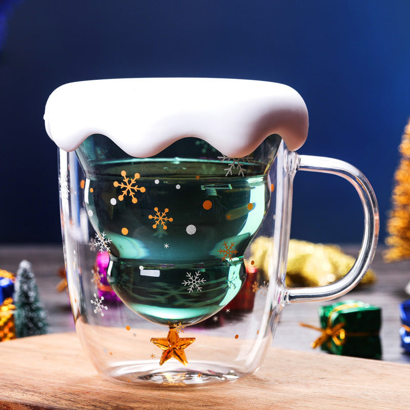 Double wall Christmas tree mug – Wine and Coffee lover
