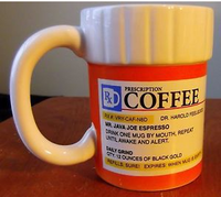 Coffee prescription gift coffee mug - Wine and Coffee lover
