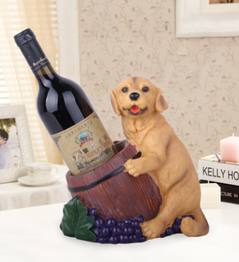 "Ruff Day" Cute puppy wine bottle holder - Wine and Coffee lover