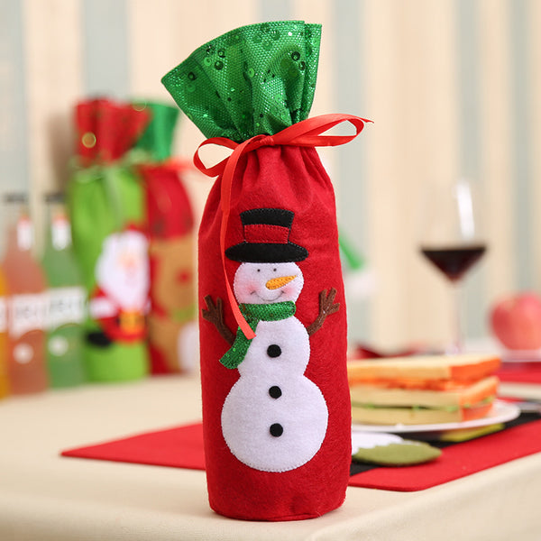 Festive Christmas wine bottle gift bags - Wine and Coffee lover