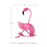Pink Flamingo wrought iron wine bottle holder - Wine and Coffee lover