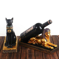 Ancient Egypt Bastet cat goddess wine bottle holder - Wine and Coffee lover