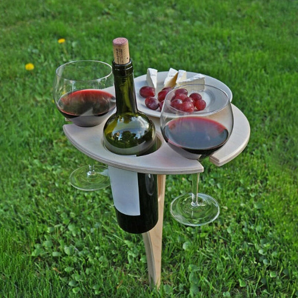 Portable outdoor wine table - Wine and Coffee lover