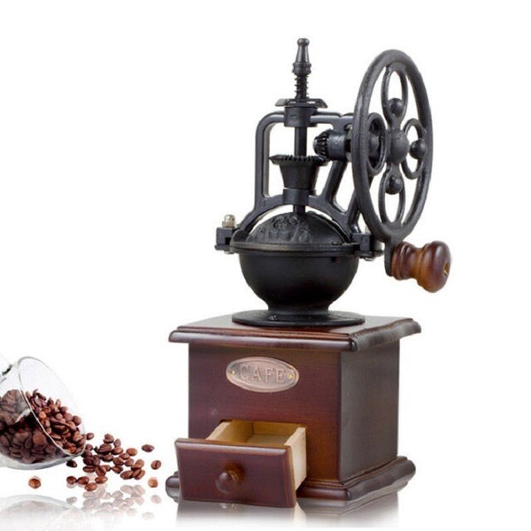 Vintage wooden coffee bean grinder – Wine and Coffee lover
