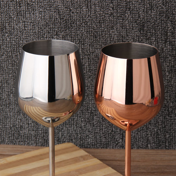 Stainless steel wine goblet silver/rose gold - Wine and Coffee lover